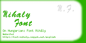 mihaly font business card