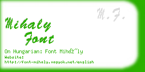 mihaly font business card